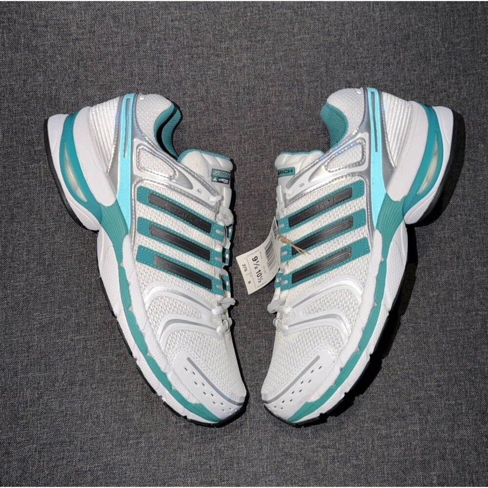 NWT adidas Sporty & Rich Adistar Control 5 Cloud White Pure Teal Sneakers IH9707 - Picture 4 of 9